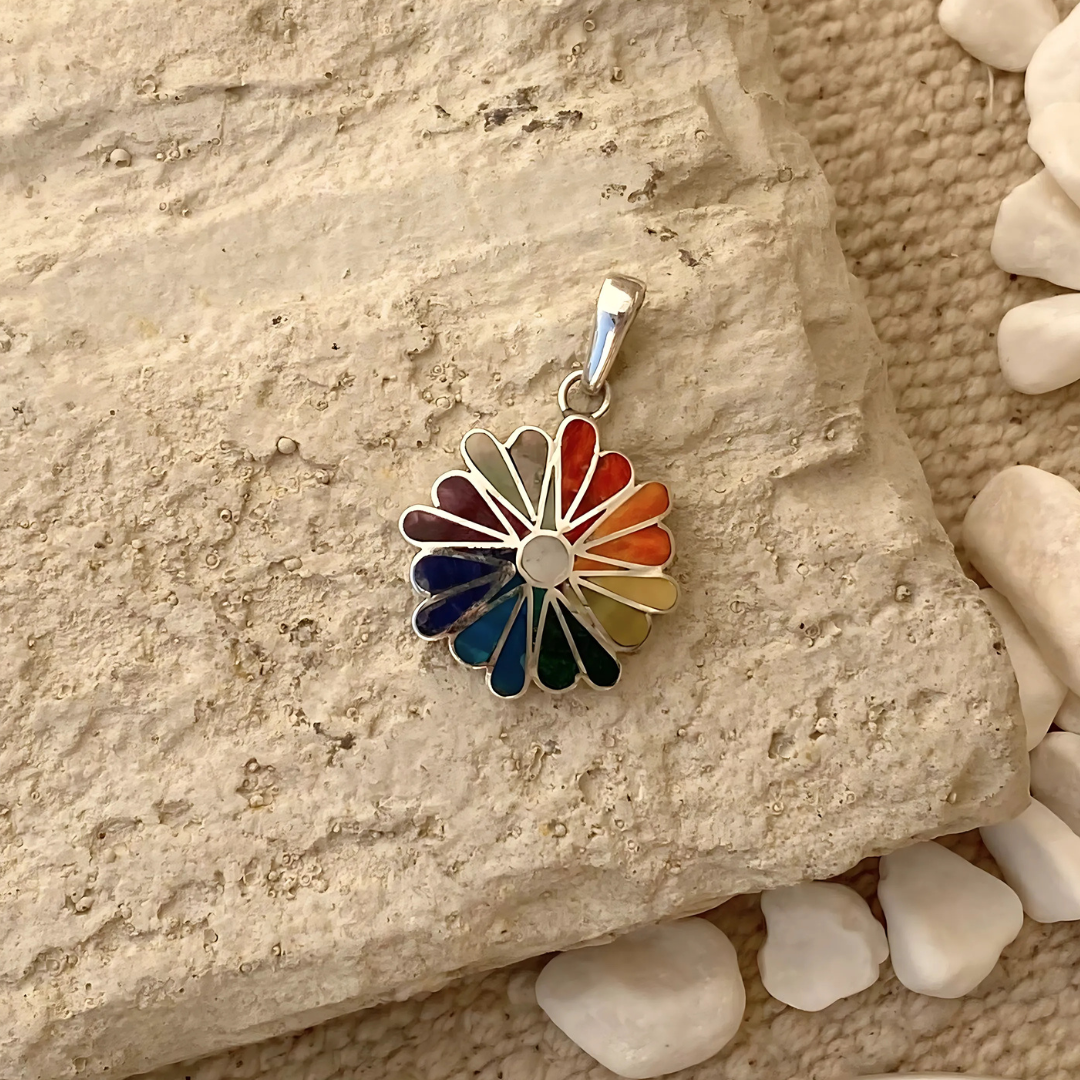 PENDENTIF FLEUR DE VIE PERUVIENNE